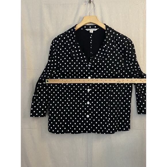 Pendleton Womens Whimsical Polka Dot Button Up Shirt Size XL Classic Retro Vibes - Picture 5 of 7